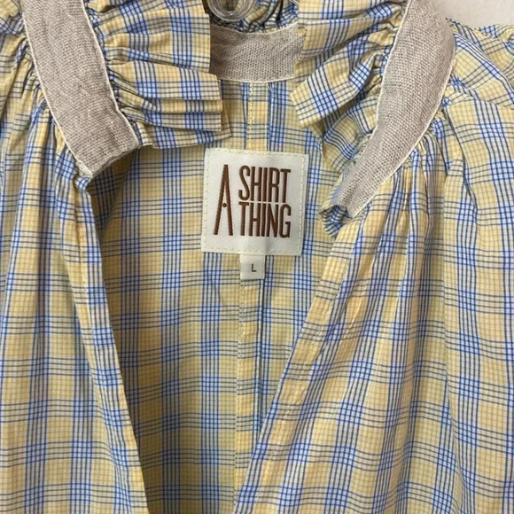 A Shirt Thing Penelope Yellow Check Shirt - Picture 5 of 8
